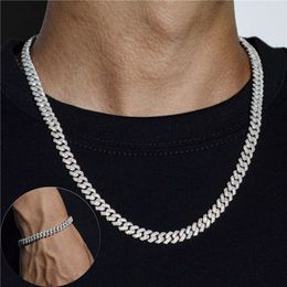 925 Sterling Silver Fashion Jewellery Hip Hop Cuban Chain Men Vvs d Moissanite NecklaceczktC1NO