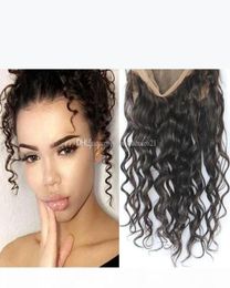 Glamorous Unprocessed Human Hair 360 Lace Band Frontal Peruvian Indian Malaysian Brazilian Virgin Hair Natural Wave 360 Closure fo9596685