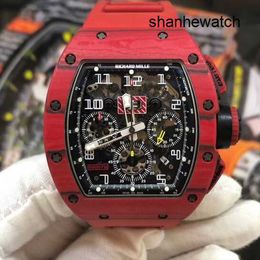 Exciting Watch Nice Watch RM Watch Rm011 Automatic Mechanical Watch Series Rm011-FM Ntpt Red Limited Edition Fashion Leisure Sports Chronomete