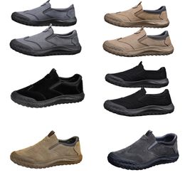 GAI Men's shoes, spring new style, one foot lazy shoes, comfortable and breathable labor protection shoes, men's trend, soft soles, sports and leisure shoes non-slip 42