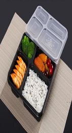 shipment 4 compartments Take Out Containers grade PP food packing boxes high quality disposable bento box for el sea way E5233328