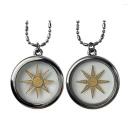 Pendant Necklaces Star Metal Women Health Jewellery Gift Energy Chrismas Stainless Steel Chain 1500 Negative Ion Necklace Drop Delivery Dhwuj