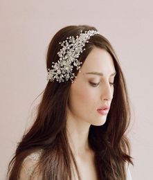 Twigs Honey Wedding Headpieces Hair Accessories With Clear Crystals Women Hair Jewellery Wedding Tiaras Bridal Headbands O0165848797