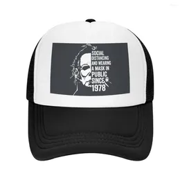 Berets Funny Michael Myers Social Distancing In Public Since 1978 Baseball Cap Summer Breathable Mesh Hat Sport Sun Men's Caps