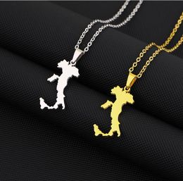 Pendant Necklaces Europe And The United States Stainless Steel Massachusetts Cape Cod Map Necklace Drop Delivery Jewelry Pendants Dhgxe
