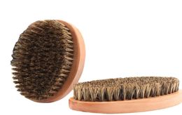 Men039s Oil Hair Styling Comb Clean Neck Wooden Bristle Beard Cleaning Brush7414085