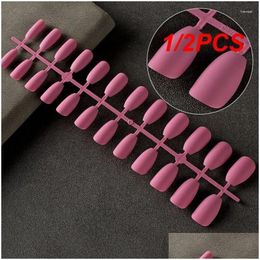 False Nails 1/2Pcs French Nail Tips Fake Medium Short Long Rectangar Easy Wear For Home Office Press On Drop Delivery Health Beauty Dhm6I