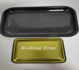 DIY Rolling Tray Metal Cigarette Smoking Rolling Tray Herb Tobacco Tinplate Plate Discs Smoke Cigarette Paper Tray2113690