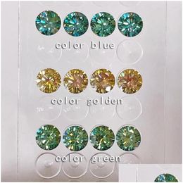 Other Beads Subreli Wholesale D Colour Vvs Moissanite Stone Blue Green Yellow Gemstones Lab-Grown Diamonds Drop Delivery Jewellery Loose Dhsmh