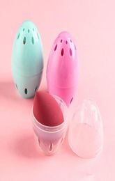 Sponges Applicators Cotton Powder Puff Drying Holder Makeup Sponge Display Storage Case Egg Shape Box Easy To Carry Accessories1641738