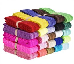 50yards Fold Over Elastic Stretch Foldover FOE Elastics for Hair Ties HeadBands Variety Color32765855379431