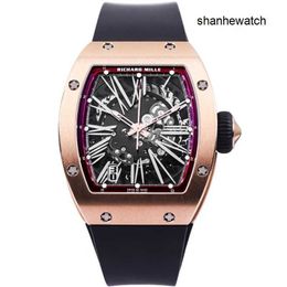 Athleisure Watch Designer Wristwatch RM Wrist Watch Women's Series RM023 Automatic Mechanical Titanium Carbon Fibre Fashion Full Hollow 18k Rose Gold