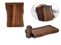 Natural Handmade Wooden Smoking Dugout with Digger Metal One Hitter Cigarette Filters Pipes Sniff Snoter Whole9685798