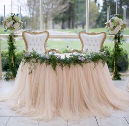 10080cm Mint Green Tulle Table Skirts Wedding Tutu Table Decoration Cheap Creative Baby Showers Custom Made Birthdays Party Decor2105508