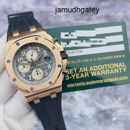 Montre Movement Watches AP Watch Royal Oak Offshore Series 26470OR Mens Watch 18K Rose Gold Date Timer 42mm Automatic Mechanical Watch