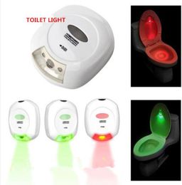 Bath Toilet Supplies ABS LED Sensor Motion Activated Toilet Light Bathroom Flush Lamp 2AA BatteryOperated Night Lights3978588