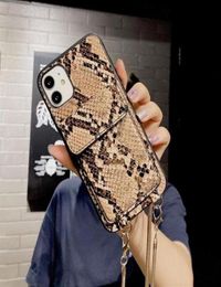 Snake skin Wallet card case for iPhone 11 Pro X 7 6 6S 8 Plus XR XS Max 12 hard cover Luxury design182S5901180