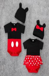 Designer Baby RompersHat Cartoon Animal Boys Girls Jumpsuit Infant Costumes Newborn Body Baby Clothes Set 2pcs Lovely baby sets L78526173