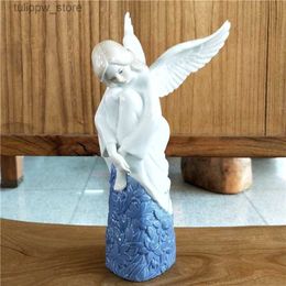 Decorative Objects Figurines Porcelain Belle Angel Miniature Ceramic Angel Girl Figurine Decor Present Home Handicraft Embellishment Ornament Accessories