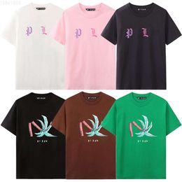 9WBV Men's T shirts Men Tshirt Women t Shirts Short Designer Palms t Shirt Summer Fashion Brand Angle Leisure Loose Tee Cotton Print Luxury Tops Clothing Size Xs xl 12