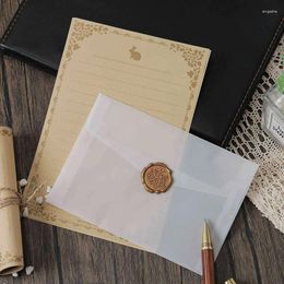 Gift Wrap 50pcs/lot Transparent Envelope Sulfuric Acid Paper Small Business Supplies Stationery Postcard Envelopes For Wedding Invitations
