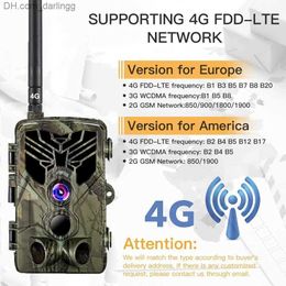 Hunting Cameras Hunting Cameras HC810LTE 20MP 4G Trail Hunting Camera P FTP MMS Cellular Wireless 1080P 0.3S Trigger Trail Camera Photo Trap IP65 Waterproof Q240306