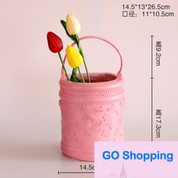 Wholesale Creative Simulation Dried Flower Coin Pocket Portable Bag Flowerpot Cabas Succulent Bags Vase Flower Micro Landscape Personality