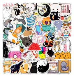 New Waterproof 103050pcs Kawaii Cats Animal Graffiti Stickers Cartoon Decals Motorcycle Luggage Guitar Skateboard Kid Gift Stick9530772