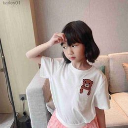 T-shirts high quality Solid Children T-shirt for Boys Girls Cotton Summer Kids Tops Tees Tshirts Blouse Clothes 2-12 years 240306