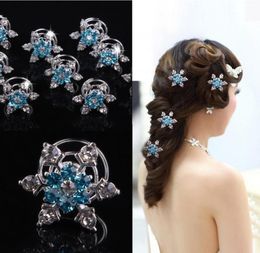 Frozen Bridal Hair Accessories Silver Plated Sprial Pins Party Hair Accessories Wedding Head Pieces4407283