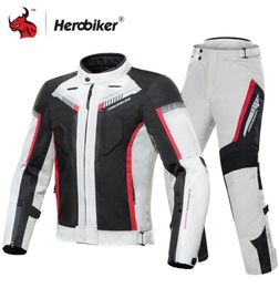 HEROBIKER Winter Waterproof Motorcycle Jacket Men Riding Racing Moto Jacket Body Armor Protection Motocross With Linner5892181