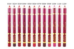 12 Colors Lip Pencils Long Lasting Waterproof Matte Lip Liner Lipstick Pen Makeup Tool9662260