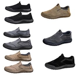 Men's shoes, spring new style, one foot lazy shoes, comfortable and breathable Labour protection shoes, men's trend, soft soles, sports and leisure shoes eur size 44