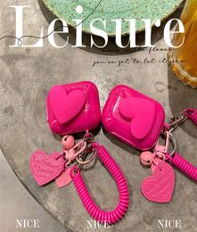 3D Lucky Rotating Pink Love Headphones Case For Air pods Pro Cute Soft Silicone Earphone Headphone Cover For Airpods Cases with Sp9041684
