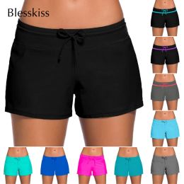 Swimwear Blesskiss Plus Size Swim Shorts Women Bathing Suit Brazilian Bikini Bottoms Gym Swimsuit Swimwear Sport Shorts Bikini Panties