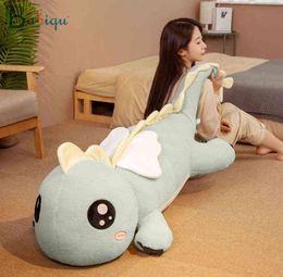 New Huggable Huge Long Cute Dinosaur Plush Toy Soft Cartoon Animal Angel Dragon Stuffed Doll Boyfriend Pillow Kids Birthday Gift A2664200