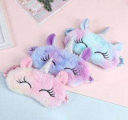 Kids039 Sunblock Sleep Mask Natural Sleeping Eye Cover Shade Patch Children Soft Portable unicorn Blindfold Travel Eyepatch 0112916614