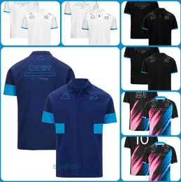 Alh1 Men's Polos New F1 Racing Suit T-shirt Formula One Team Polo Lapel Coat Size and Style Can Be Customizable