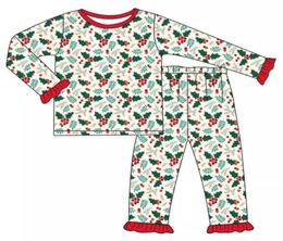 Baby Clothing Set Christmas European Holly Printing Top and Matched Trousers Suits Winter Autumn Kids Outfit9513985