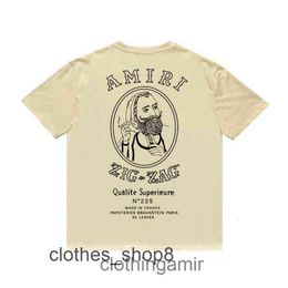 Smoking Shirt Designer Man Mens Tshirts Amirs Old t Us Print Casual Hip Hop High Street Round Neck Short Sleeve T-shirt COST TVX6