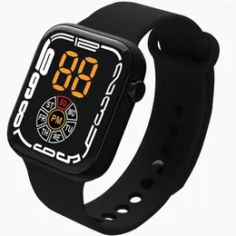 Wristwatches 2024 Fashion LED Digital Watch For Men Women Unisex Sports Bracelet Reloj Boy Girl Gift Clock Ladies