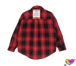 Red Patch Jacket 2021 Men Women High Quality Plaid Inside Cotton Coats Oversize Outerwear65657248212614