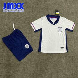 JMXX 24-25 England Child Soccer Jerseys Kit Home Away Kid Uniforms Jersey Football Shirt 2024 2025 Top And Shorts Children Version 7264