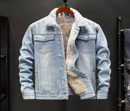 NEW 2020 slim clothing denim jacket men jacket and coats thick very warm winter outwear male cowboy M5XL8113600
