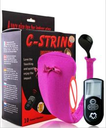 Female Magic Gift Wireless Remote Control Vibrating Panties C String Clit Vibrator 10 Speed Invisible Erotic Woman Briefs Adult Se2671814