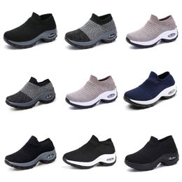 Women Men Running shoes GAI triple white grey black sneaker tennis sport trainers platform Shoes breathable dark Mesh Three