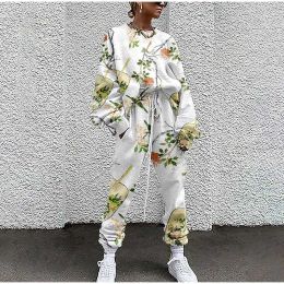 Suits Women Outfits Casual Two Piece Set Tie Dye Loose Tracksuits Lounge Wear Spring Street Tshirt Tops And Jogger Set Suits 2pcs