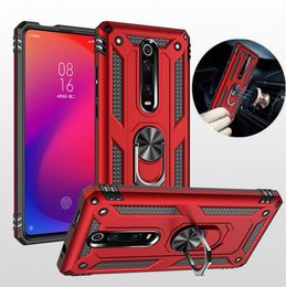 For Xiaomi K20 Pro K30 Mi9T Mi9 Mi 9T CC 9E SE CC9 Pro A3 Lite Armour Magnetic Ring Holder Case for Redmi Note 7 8 8T 10 7A 8A3690018