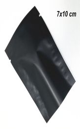 7x10 cm Matte Black 300 Pcs Open Top Aluminium Foil Vacuum Heat Seal Packing Bags Vacuum Mylar Foil Food Valve Heat Seal Pouch for 1242689