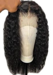 Real Hair Black Water Wave Curly Wig Brazilian Virgin 134 Lace Front PrePull Natural Hairline Bleach Knot HD Transparent Seamles7503461